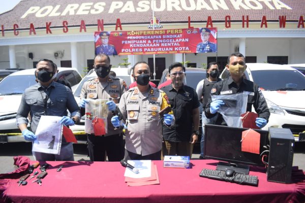 raup ratusan juta rupiah sindikat penipuan dan penggelapan mobil rental diringkus polres pasuruan 16533