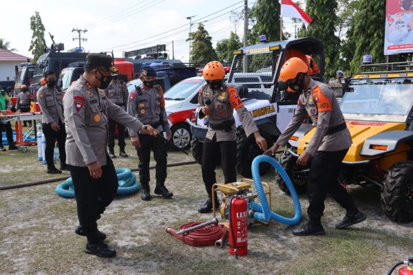 ready to deal with land and forest fire central kalimantan regional police held morning parade of personnels and infrastructure facility 41221