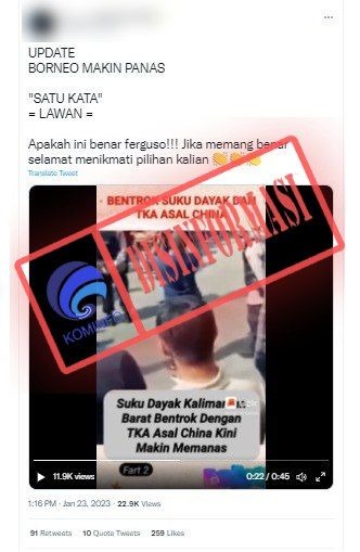 salah rekaman video bentrokan suku dayak dan tka tiongkok 53729