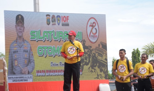 sambut hari bhayangkara ke 78 kapolda sulteng hadiri bhayangkara silaturahmi otomotif 75944