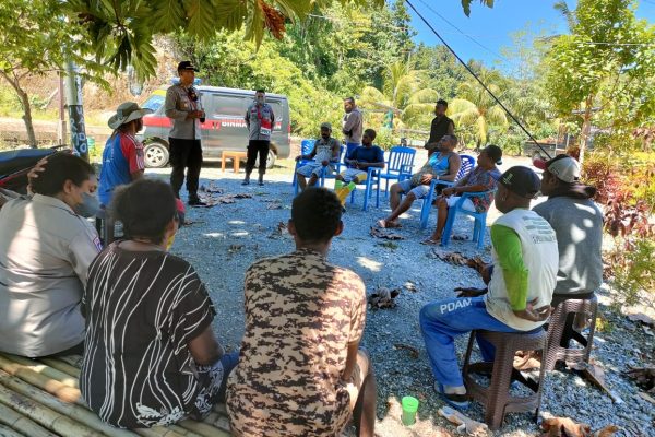 satgas binmas noken kepulauan yapen serukan peduli kamtibmas di kampung tatui 13435