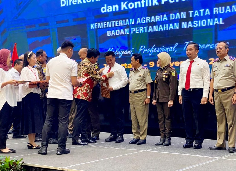 satgas mafia tanah polda jatim raih penghargaan dari menteri atr bpn 66660