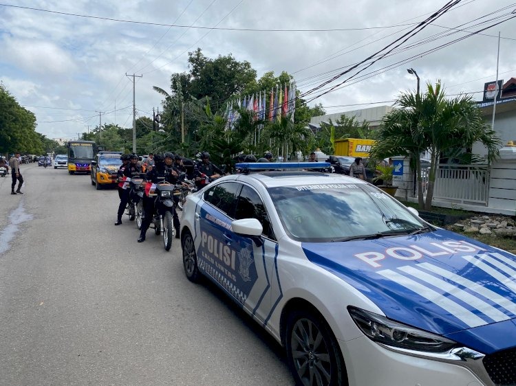 satgas omb turangga polda ntt gelar patroli dialogis kota kupang selama kampanye pemilu 2024 67581