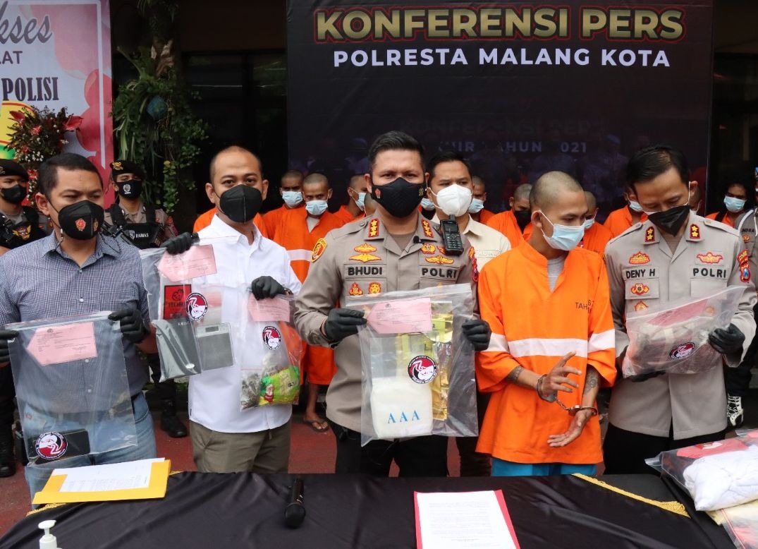 satresnarkoba polresta malang kota gagalkan peredaran narkoba 26 kg 17588