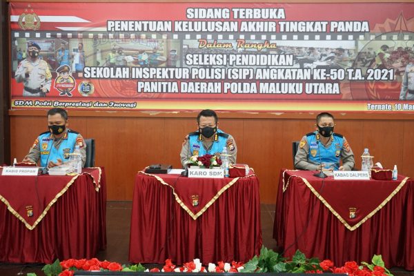 sebanyak 29 anggota polda maluku utara berhasil lulus seleksi pendidikan sip 13036