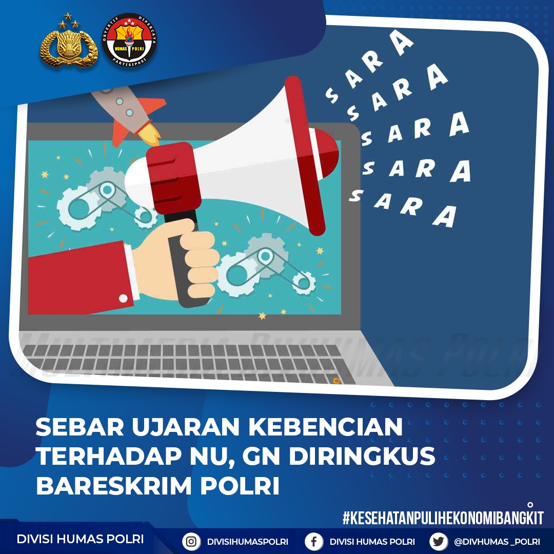 sebar ujaran kebencian terhadap nu gn diringkus bareskrim polri 36548