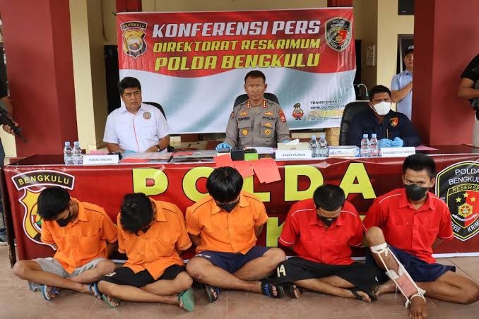 selama operasi musang nala ii polda bengkulu tangkap lima tersangka 50585