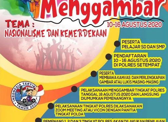 semarakkan hut ri ke 75 polda kalteng gelar lomba menggambar 34897