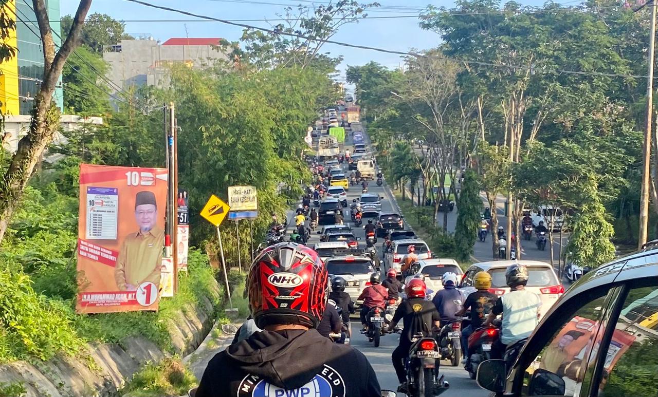 semenjak ditetapkannya ikn polisi sebut kemacetan naik di kaltim 71830