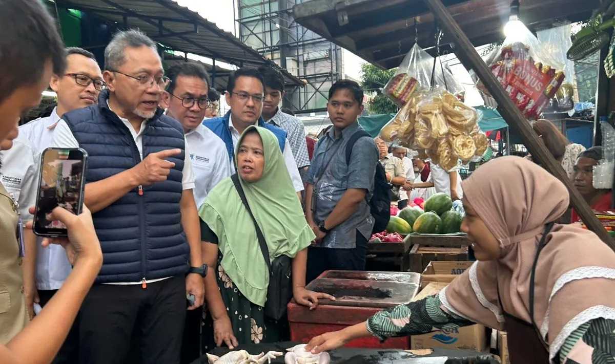 sidak ke pasar mendag zulkifli harga beras dan cabai berangsur normal 73264