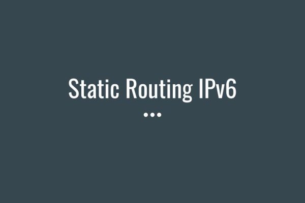static routing ipv6 1