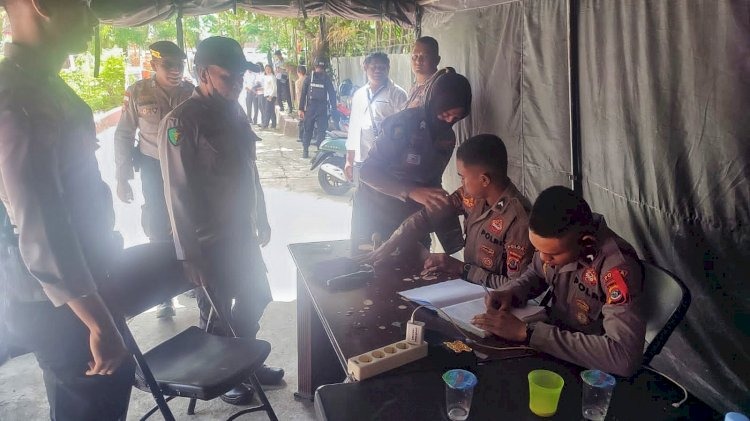 subsatgas dokkes omb turangga polda ntt lakukan patroli dan pemeriksaan kesehatan personel pegamanan di kantor bawaslu dan kpu provinsi ntt 67912