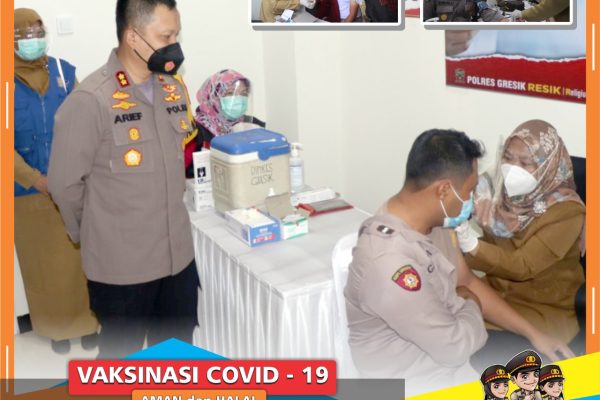 sukseskan program pemerintah vaksinasi covid 19 tahap ii seluruh anggota polres gresik terima vaksinasi 30635