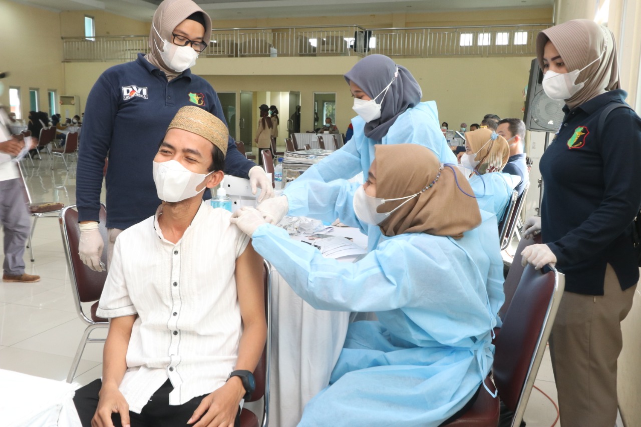 supporting the acceleration of the national vaccination program banten regional police succeeded in providing vaccines for 1931614 peoples 41544