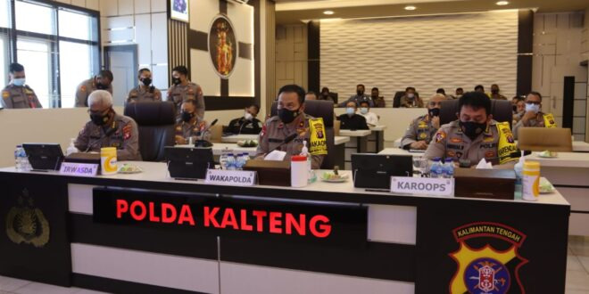 tanggap banjir polda kalteng ikuti vicon kapolri 36764