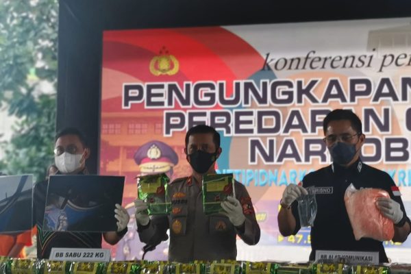 the criminal investigation agency of indonesian national police reveals cases of illicit trafficking of drugs on malaysia indonesia network 44607
