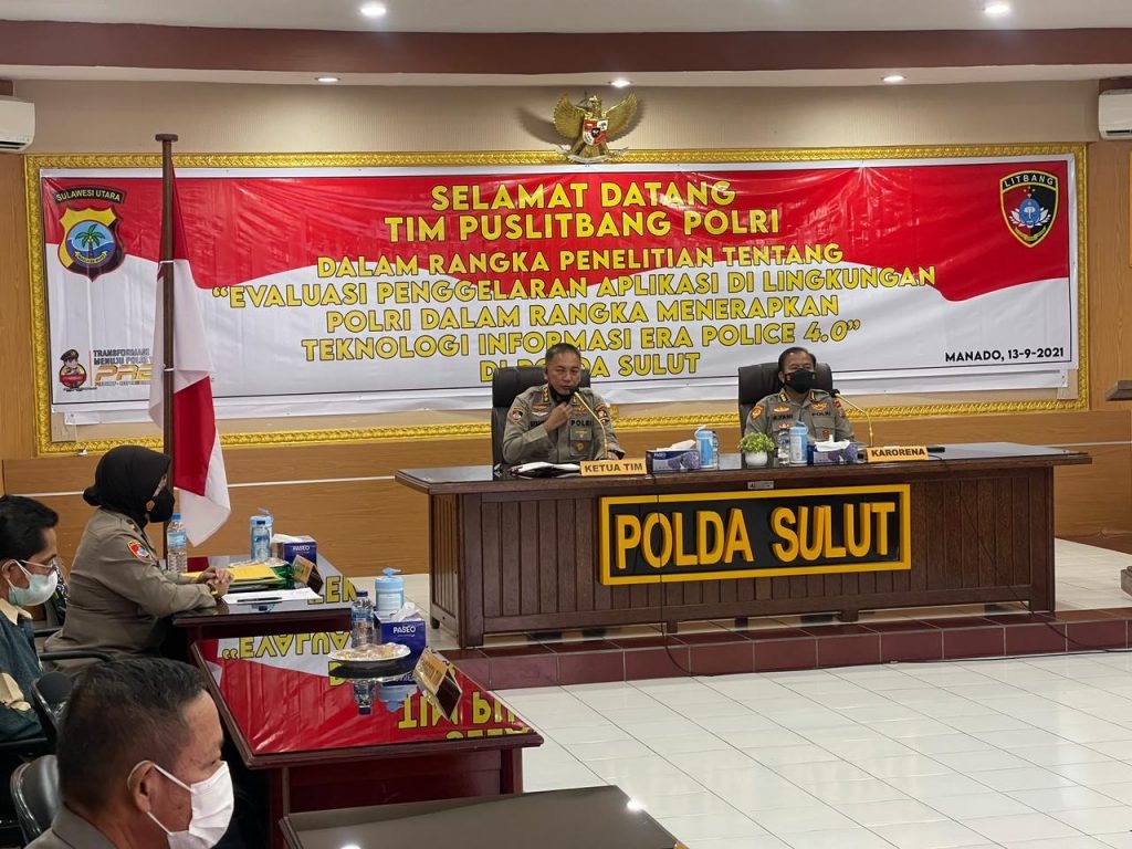 the national police research and development team evaluates the deployment of applications at the north sulawesi regional police 42838