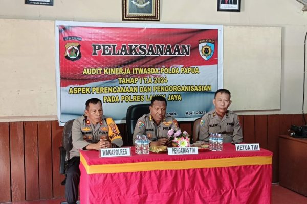 tim itwasda polda papua gelar kegiatan audit kinerja tahap i di polres lanny jaya 72960
