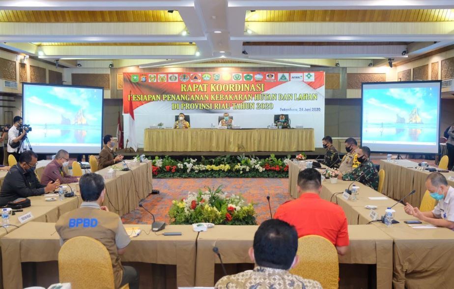 tindaklanjuti instruksi presiden ri polda riau gelar rakor kesiapan penanganan karhutla 2020 34624