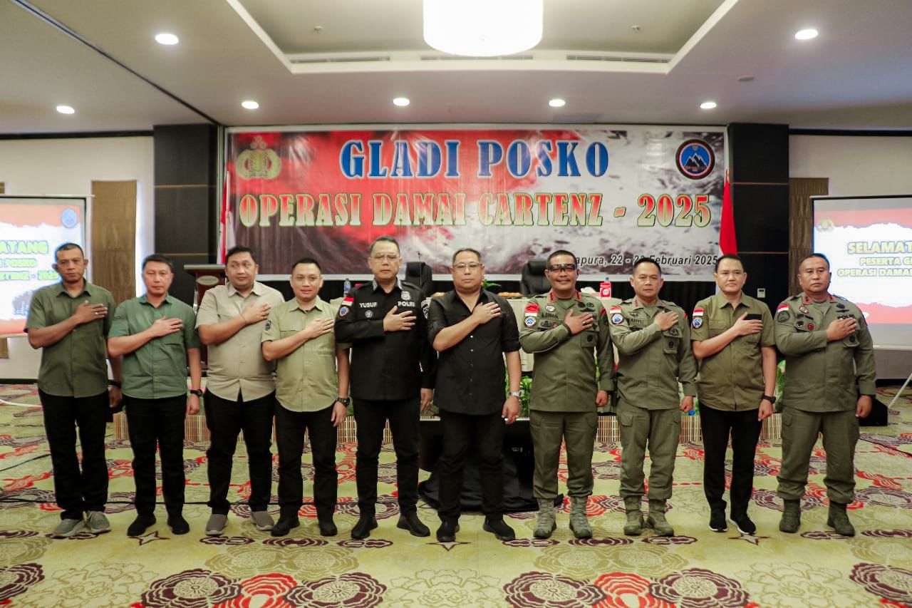 tingkatkan kemampuan personel ops damai cartenz 2025 gelar gladi posko di kota jayapura 84542