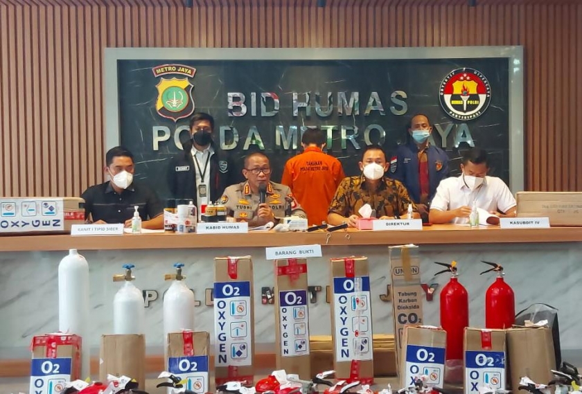 ubah tabung apar jadi tabung oksigen polisi tetapkan satu tersangka 16370