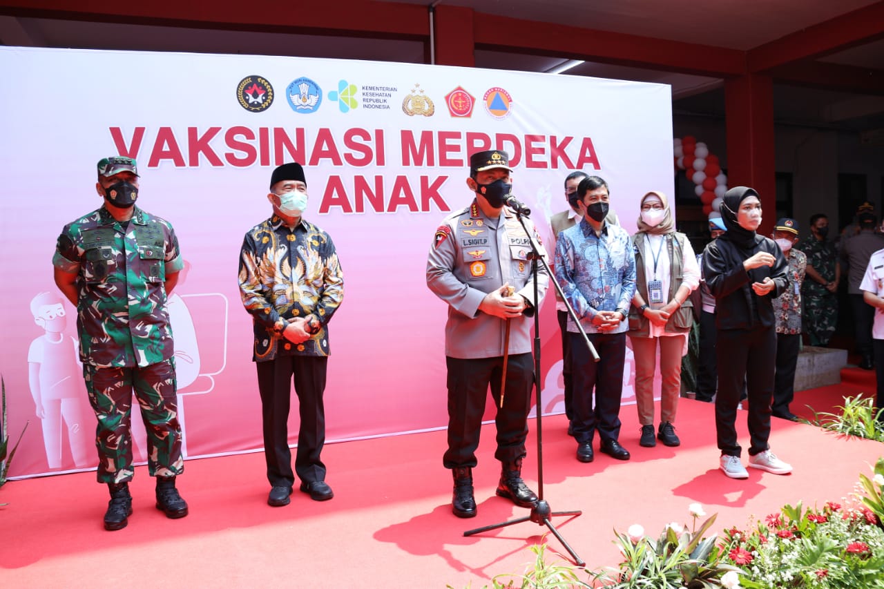 upaya menjaga generasi penerus bangsa kapolri launching vaksinasi merdeka anak 22719