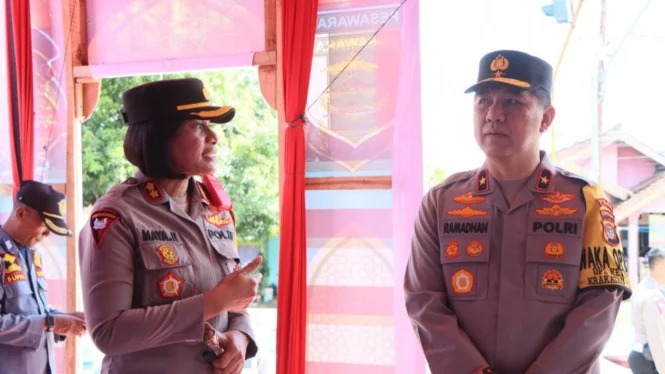 wakapolda lampung lakukan peninjauan pospam di pesawaran 72367