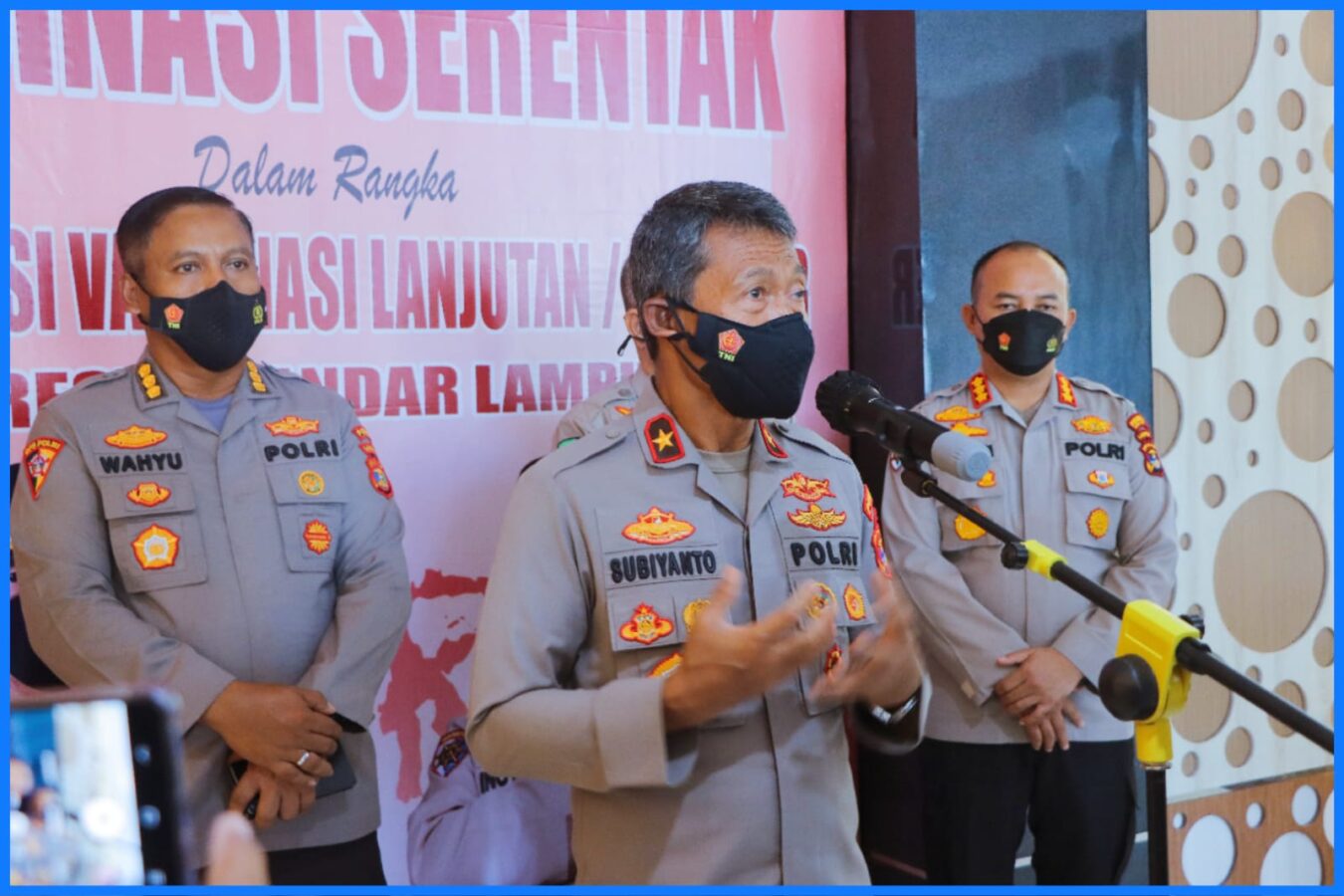 wakapolda lampung tinjau pelaksanaan vaksinasi serentak di kota metro 20956