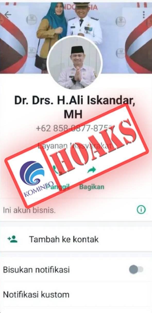waspada penipuan akun whatsapp mengatasnamakan camat pelabuhanratu 57627