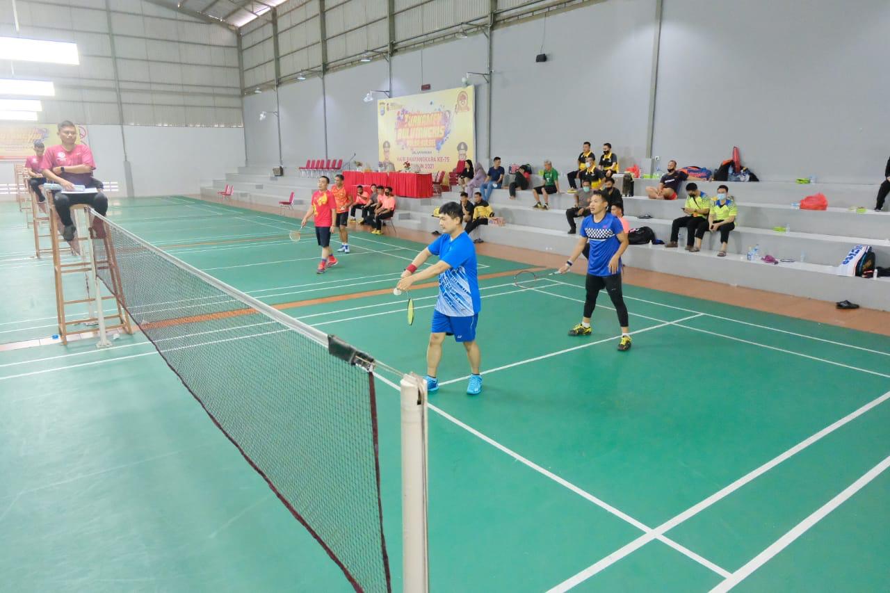 welcoming the 75th bhayangkara day south sulawesi regional police organized badminton tournament 39409