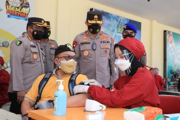 wujudkan herd immunity polda diy gandeng dinas pariwisata dan hiswana migas gelar vaksinasi 37368