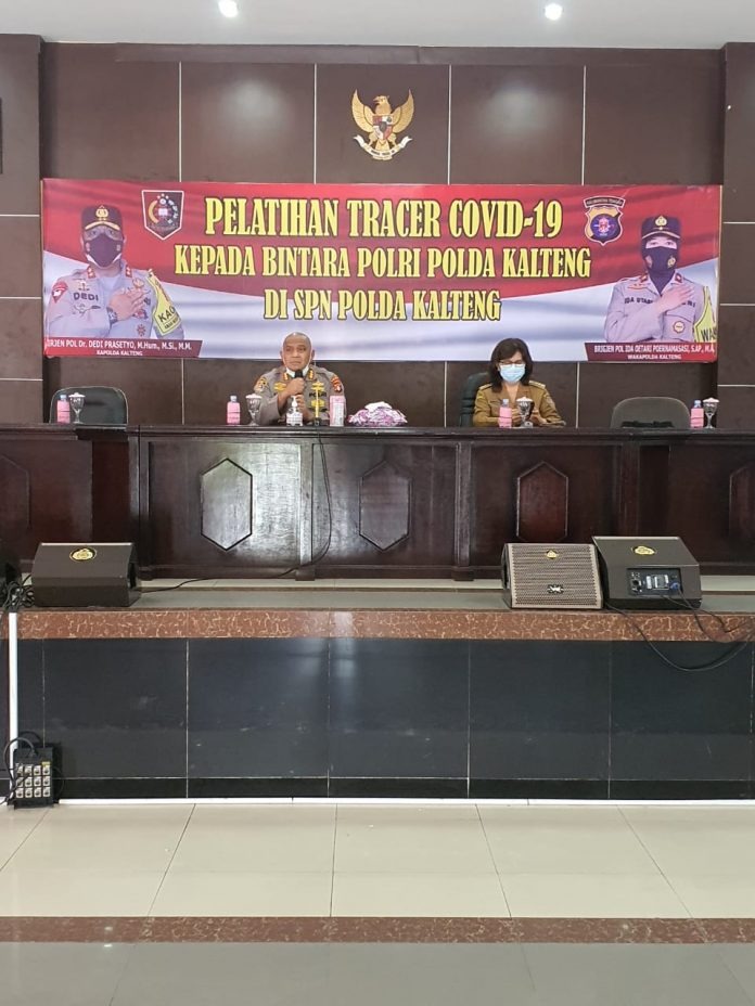 youth nco of central kalimantan regional police attended covid 19 tracer training at state police school of central kalimantan regional 39573